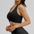 thumbnail image 6 of Women's Cropped Yoga Shirts Halter Neck Sleeveless Crop Top Built in Padded Bra Backless Pullover Tank Tops for Workout Running Black, 6 of 8