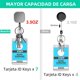 thumbnail image 4 of Paquete de 2 Carretes Retráctiles, llavero Retráctil Resistente, llavero Extensible Con Cable de Acero, Soporte Retractil para llaves Con Clip, Porta llaves Retractil, Color Negro, 4 of 5