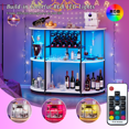 thumbnail image 3 of BOSSIN Bar Cabinet with Power Outlet & LED Home,Coffee Bar Cabinet for Liquor,Bar Cart with 4-Tier Storage for Bottles and Glass Holder, 3 of 7