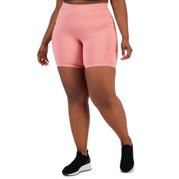 ID Ideology Plus Size Bike Shorts Lip Gloss 1X