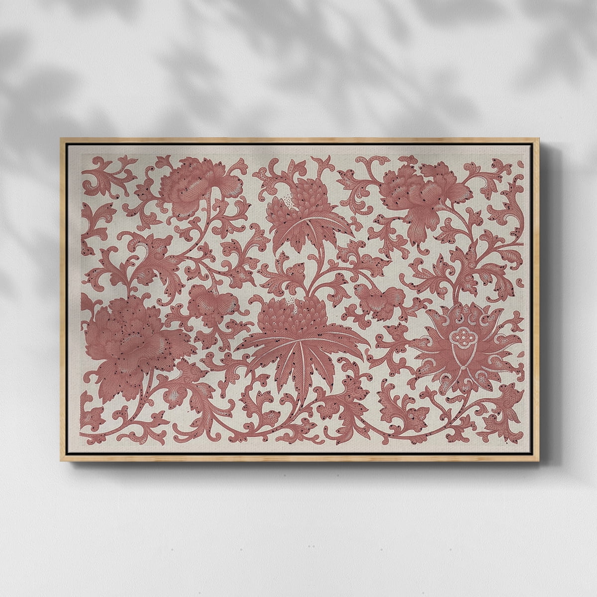 Vintage Abstract Print-XXVIII Framed in Natural Wood Wood Gallery Wrapped Canvas 17 in. x 25 in.