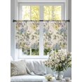 thumbnail image 4 of Vintage Spring Floral Sheer Curtains 45 Inch Length 2 Panels Set Window Treatments, Farmhouse Flowers Rustic Rod Pocket Semi Curtains for Living Room/Bedroom/Kitchen Décor, 104"W x 45"L, 4 of 7