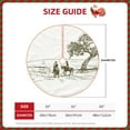 thumbnail image 2 of Daiia Cowboys Riding A Horse Near A Tree Drawing Merry Christmas Tree Skirt , Xmas Large Lace-up Tree Skirt, Santa Snowflakes Rustic Home Decorations New Year Party Farmhouse Decor-36", 2 of 6