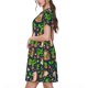 thumbnail image 2 of Balery Cute Hedgehogs Cactus Blue Vestidos sueltos de manga corta para mujer, vestidos de verano 2025, vestidos casuales de corte A con vuelo., 2 of 6