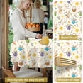 thumbnail image 5 of Easter and Watering Cans Cream Pattern Round Tablecloth 60", Wrinkle-Resistant Wipeable Cover for Kitchen, Dining, Picnic & Patio, 5 of 6