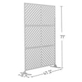 thumbnail image 2 of FENCY Decorative Privacy Screen Outdoor Divider with Stand Metal Corten Steel 75" x 48" x 16" White, 2 of 5