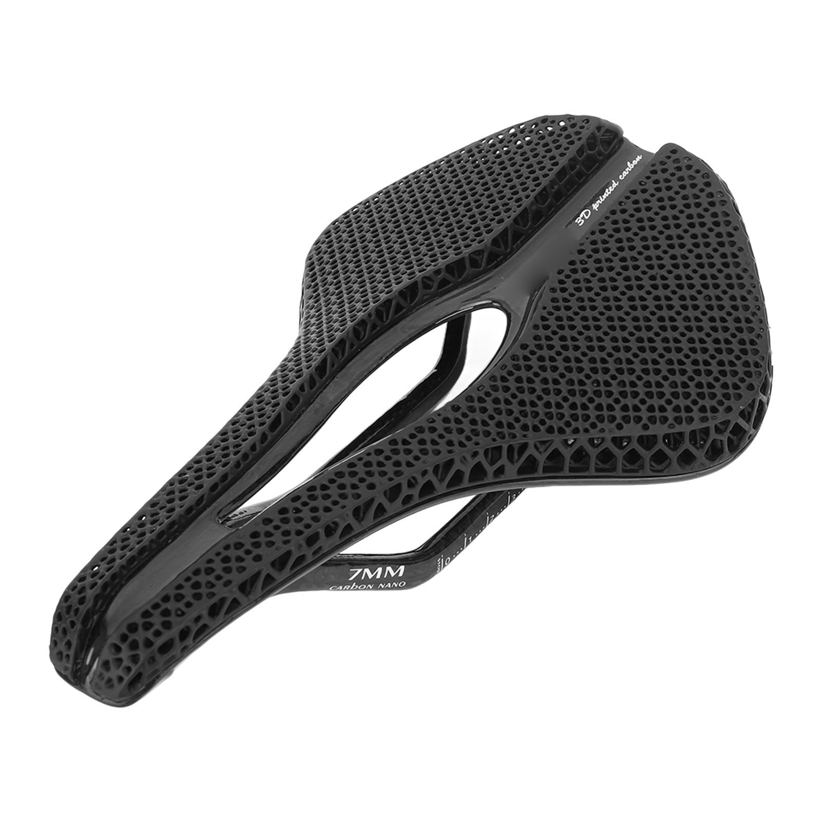 Selle De Vélo Imprimée 3D En Fibre De Carbone - 25 X 14 Cm, Absorption Des Chocs, Pour Vélo De Route Et VTT, Légère Et Durable