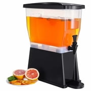 3 Gallon Beverage Dispenser - Plastic Drink Dispenser with Spigot & Stand - Iced Tea, Juice, Water - for Parties, Restaurants, Hotels