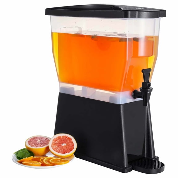 3 Gallon Beverage Dispenser - Plastic Drink Dispenser with Stand & Spigot - Iced Tea, Juice, Water - for Parties, Restaurants, Hotels
