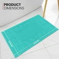 thumbnail image 4 of Canadian Linen Everest Bathmats, 2 Pack, 20"x30", Lightweight Quick Dry Soft Absorbent Cotton Bath Mat Washable Shower Tub with Greek Key Design, Teal, 4 of 9