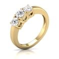 thumbnail image 2 of 1 Carat TW Lab Grown Diamond Three Stone Engagement Ring in 14K Yellow Gold- E-F Color, VS1-VS2 Clarity - A Ideal Gift For Her (Ring Size 9), 2 of 4
