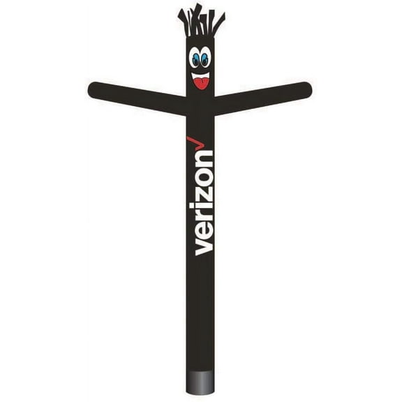 20ft Inflatable Tube Man Guy, Verizon Black - Complete with 1HP 2 Speed Air Blower