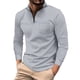 thumbnail image 1 of Camisa de manga larga con botones en la solapa para hombre, para todas las estaciones: mezcla de poliéster y algodón, adecuada para el trabajo, fácil de combinar con prendas de abrigo, 1 of 8