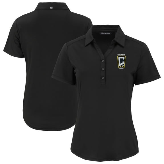 Women's Cutter & Buck  Black Columbus Crew Forge Eco Stretch Recycled Polo