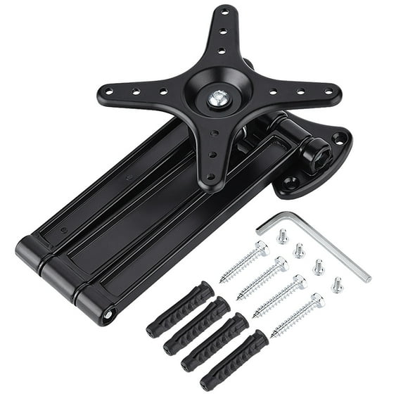 Black Strong TV Bracket, Up To 10Kg Wall Mount, For 10-27 Inch Flat TV LED LCD Screen