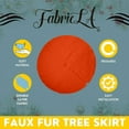 thumbnail image 3 of FabricLA Orange Faux Fur Tree Skirt Cut - 48-Inches with Rounded Edges (No Backing) for Christmas, 3 of 8