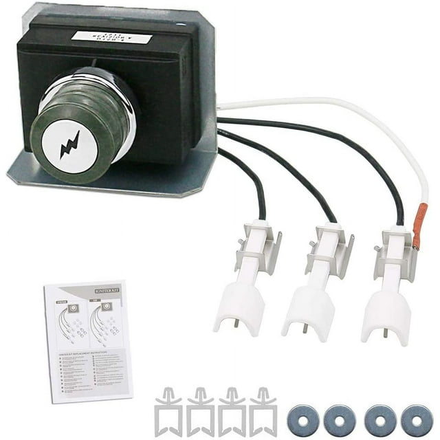 Czcpp-76 28 Kit d'Allumage pour Grils à Gaz Genesis 310 et 320, 2011 et Plus Récent (Panneau de Contrôle avant), Allumeur Électronique, Kit d'Allumages pour Gril à Gaz Weber Genesis Série 300