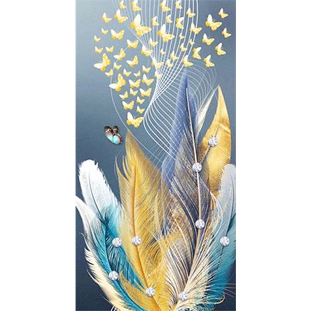 Kit de pintura de diamante 5D pluma abstracta taladro redondo completo mosaico artesanal para manualidades DIY FLhrweasw Nuevo
