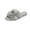 Slippers - Gray, variant on Samdudou Womens Fuzzy Slippers Open Toe Fluffy Slides with Sparkling Rhinestone Flower Decor Soft Memory Foam Cushion Anti Skid Sole Breathable Lounge Footwear for Evening Relaxation At Home