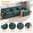 thumbnail image 6 of Living Room Sofas UNITED WE WIN 112" Oversized Sectional Sofa Cloud Couch for Living Room, Modern Chenille L Shaped Couch, Comfy Boucle Modular Sofa Sleeper with Movable Storage Ottoman, Phone Holder, 6 of 26