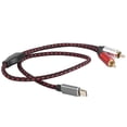 thumbnail image 3 of 1Pc Type-c To 2RCA Male Audio Cable Type C To 2RCA Audio Cable Is Suitable For Notebook Computers And Mobile Phones（0.5M Red）, 3 of 5