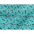 thumbnail image 4 of oneOone Viscose Jersey Aqua Blue Fabric Cartoon Face & Polka Dot Diy Clothing Quilting Fabric Print Fabric By Yard 60 Inch Wide, 4 of 5