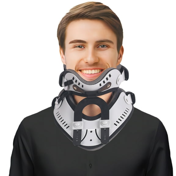 Insunen Neck Brace by Cervical Collar, Adjustable Cervical Orthosis Neck Brace Immobilizing Wraps Aligns and Stabilizes Vertebrae, Relieves Pain and Pressure in Spine, Universal Size