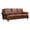 Brown, variant on Pemberly Row Contemporary English Rolled Arm Sofa in Bark Brown Leather
