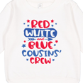 thumbnail image 3 of Inktastic Cousins Crew Red White and Blue 4th of July Toddler Sweatshirt, 3 of 4