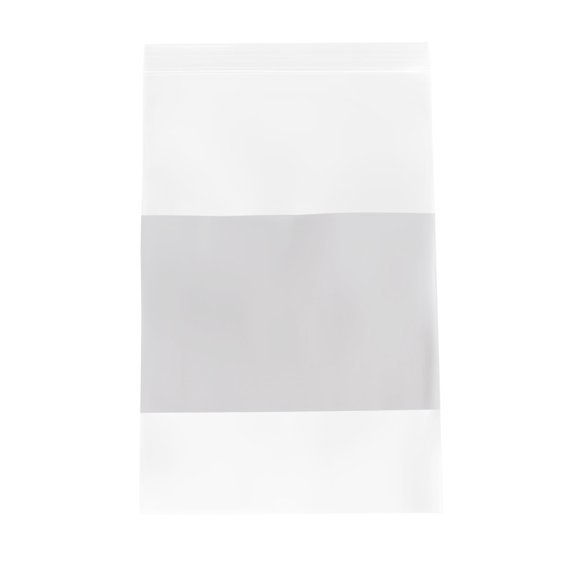 SSBM 6"x 9" 4 Mil Reclosable Bag Writeable White Block Water-Resistant 10000 Pcs