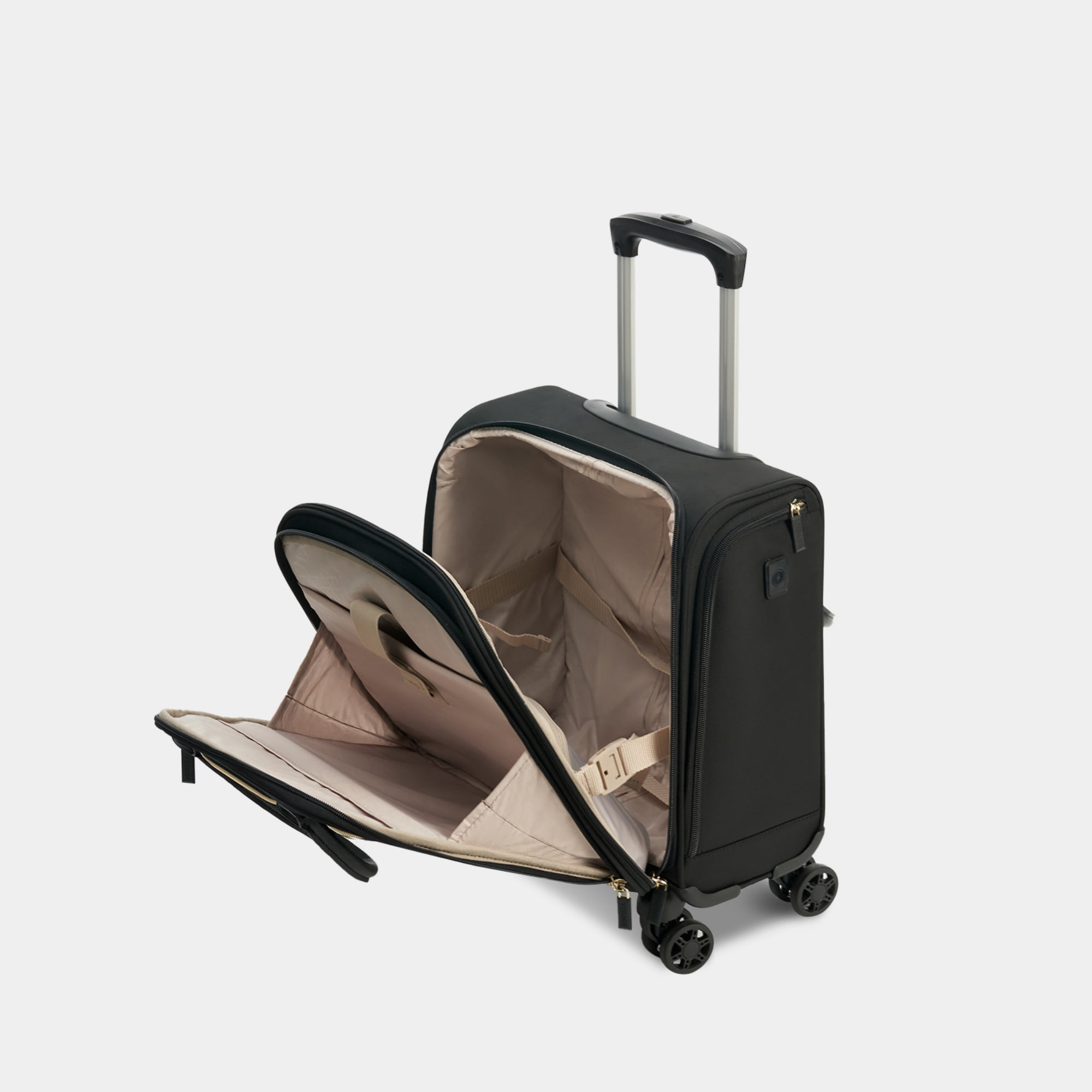 VERAGE 14-Inch Underseat Carry On Luggage with Spinner Wheels & USB Charging Port USB A&C Charging Port, Padded Laptop Pocket & Wet/Dry Compartments for Women