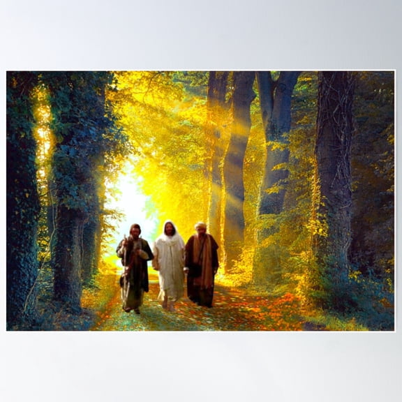 Road To Emmaus Poster Wall Art, Modern Wall Decor For Living Room Bedroom, 8x12 UNFRAMED