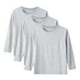 thumbnail image 1 of DXOUPM Long Sleeve Shirts for Girls Crewneck 3 Pack Comfortable Lightweight Pullover Soft Tee, 1 of 4