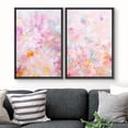 thumbnail image 3 of IDEA4WALL Framed Canvas Print Wall Art Set Rainbow Swirl Mystical Flower Garden Illustration Digital Art Decor Bohemian Retro Artwork Contemporary for Living Room, Bedroom, Office - Black 16"x24"x2, 3 of 5