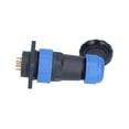 thumbnail image 4 of Aviation Plug Socket, 10A Copper Contacts M28x1.5mm Thread AC380V Waterproof Power Connector SP28 Square 4 Hole  For Instrumentations For Communications 9 Pin, 4 of 8