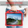 thumbnail image 4 of ELEHOLD Rugged Case for iPad Air 13 inch 2024,iPad Pro 13 inch 2024,iPad Pro 12.9 inch (2022/2021/2020/2018),Kids Friendly EVA Protective Kickstand Handle Grip Shockproof Anti-Scratch Case,Red, 4 of 7