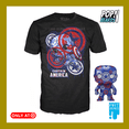 thumbnail image 3 of SEALED (SIZE LG) Captain America Art Series POP & Tee Set, 3 of 6