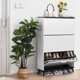 thumbnail image 7 of M optimized Shoe Storage Cabinet with 3 Flip Drawers, 47 in Tall Freestanding Shoes Organizer with Legs, Farmhouse Narrow Shoe Rack, Slim Shoe Cabinet for Entryway, Hallway, Closet, 7 of 7