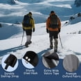 thumbnail image 4 of Gaiters for Hiking Boots, Waterproof & Adjustable Leg Protection for Weed Eating, Ideal Use as Tick Gaiters for Hiking Boots, Black & Grey, 4 of 10