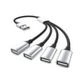 thumbnail image 2 of EGNMCR USB Splitter Cable OTG 4 USB Splitter Adapter USB 2.0 Power Cord Extension For Charging/Data Transfer Extra Multi Split Data Port Adapter For Laptop/Car Hub Hub, 2 of 2