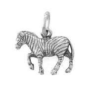 AZUREBELLA JEWELRY Zebra Charm Sterling Silver 3D