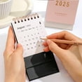 thumbnail image 6 of Vixolx Mini Desk Calendar 2024-2025, Small & Standing, Flip Calendar for Desks - 8" x 5" July 2024 to Dec 2025 18 Monthly Desktop Calendar- Thick Paper Twin-Wire Binding for Home Office (White), 6 of 8