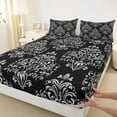 thumbnail image 3 of Manfei Bohemian Damask 3-Piece Twin Sheet Set, Traditional Floral, 3 of 7