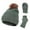 Green, variant on Knit Hat Scarf Glove 3-Piece Sets,Winter Plush Pom Pom Thermal Knit Sets,Wind Resistant Warm Head Neck Hand Outfit,Thick Wool Knitted Cold Block Outdoor Sports Matching Suit,Green