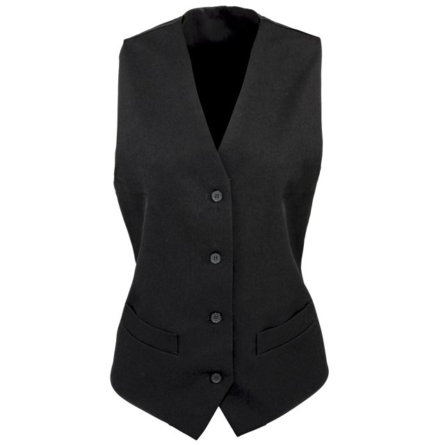Premier - Chaleco de trabajo de poliester forrado para mujer (Paquete de 2) (Negro) Premier UTRW6690_black