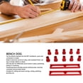thumbnail image 3 of Bench Dogs, 10Pcs Keep Tidy Aluminum Alloy Workbench Dogs Stops Stable  for Woodworking, 3 of 7