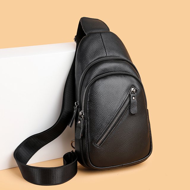 Riñoneras Bolsos De Pecho Para Hombre, Riñonera De Viaje Con Múltiples Bolsillos De Gran Capacidad De Piel De Vaca De Color Sólido Sywqhk Para Estrenar
