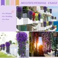 thumbnail image 2 of 2 Pack Artificial Hanging Flowers Plants, Fake Violet Flower Ivy Wisteria Garland Decor Silk Flowers for Indoor Outdoor Decoration (Purple), 2 of 5