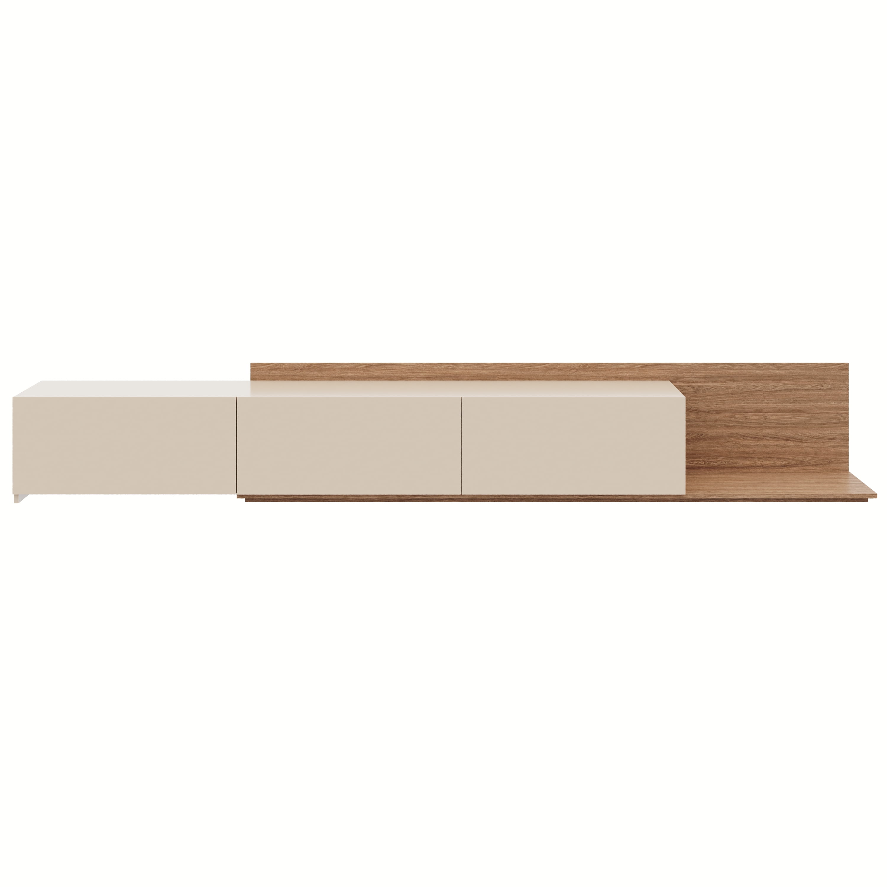 Meuble TV extensible (66-108 po) Nexera Noa, Noyer