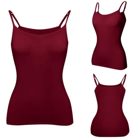 SWPZC Women s Summer Tops 2024 Tank Top Yoga Gym Sleeveless Camisole Plus Size Underwear With Chest Pad S 6XL 4xl Womens plus Size Tops Beach Sayings Tops for Women